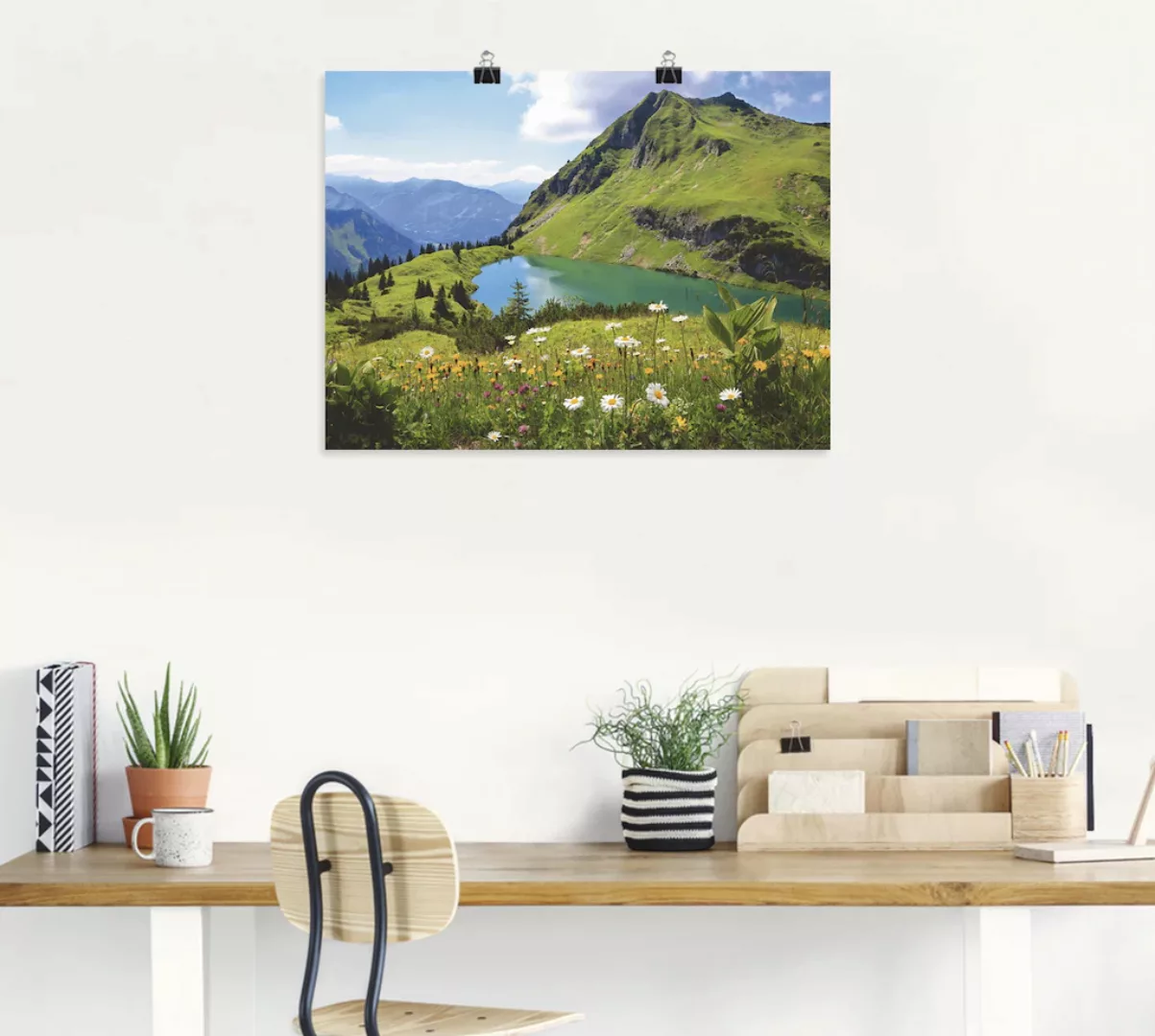 Artland Wandbild "Seealpsee", Berge, (1 St.), als Leinwandbild, Poster, Wan günstig online kaufen