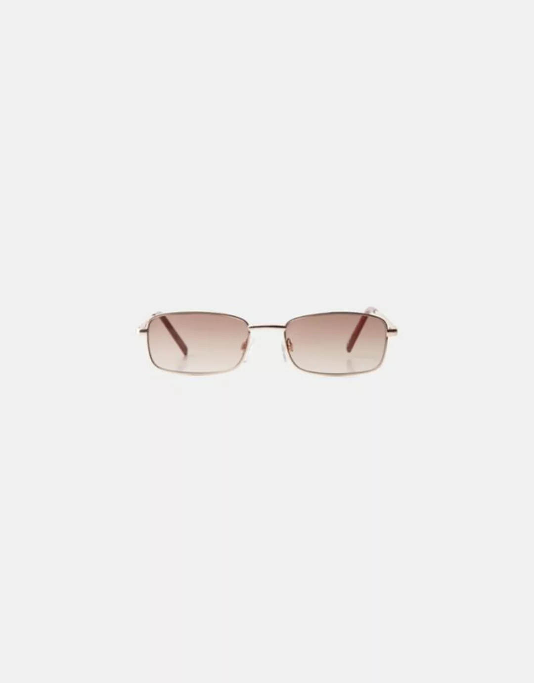 Bershka Transparente, Rechteckige Sonnenbrille Mit Metallgestell Damen Gold günstig online kaufen