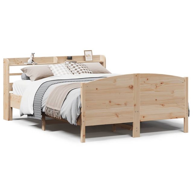 vidaXL Bett, Massivholzbett ohne Matratze 135x190 cm Kiefernholz günstig online kaufen