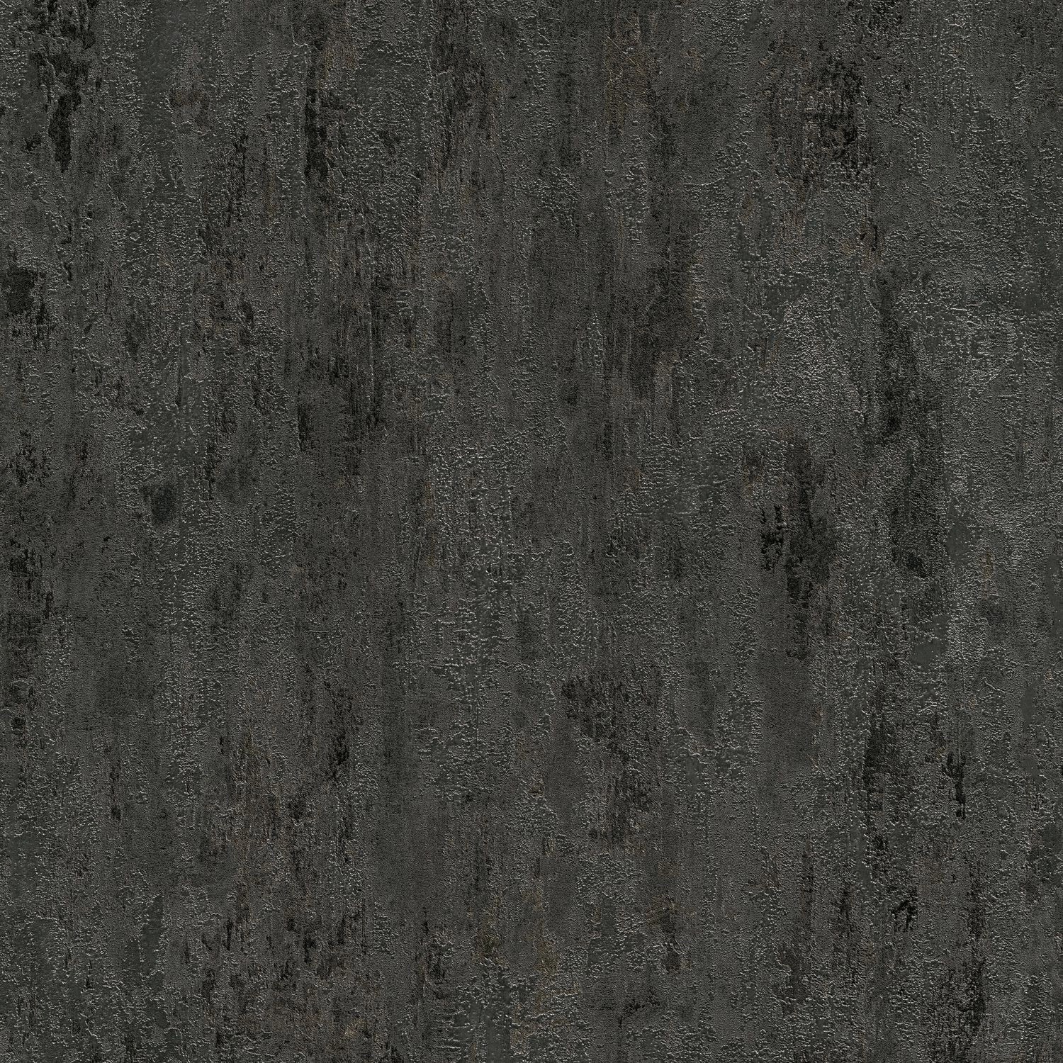 PROFHOME 326515-GU Ton-in-Ton Tapete Uni glänzend Schwarz Silber Grau 0,53 günstig online kaufen