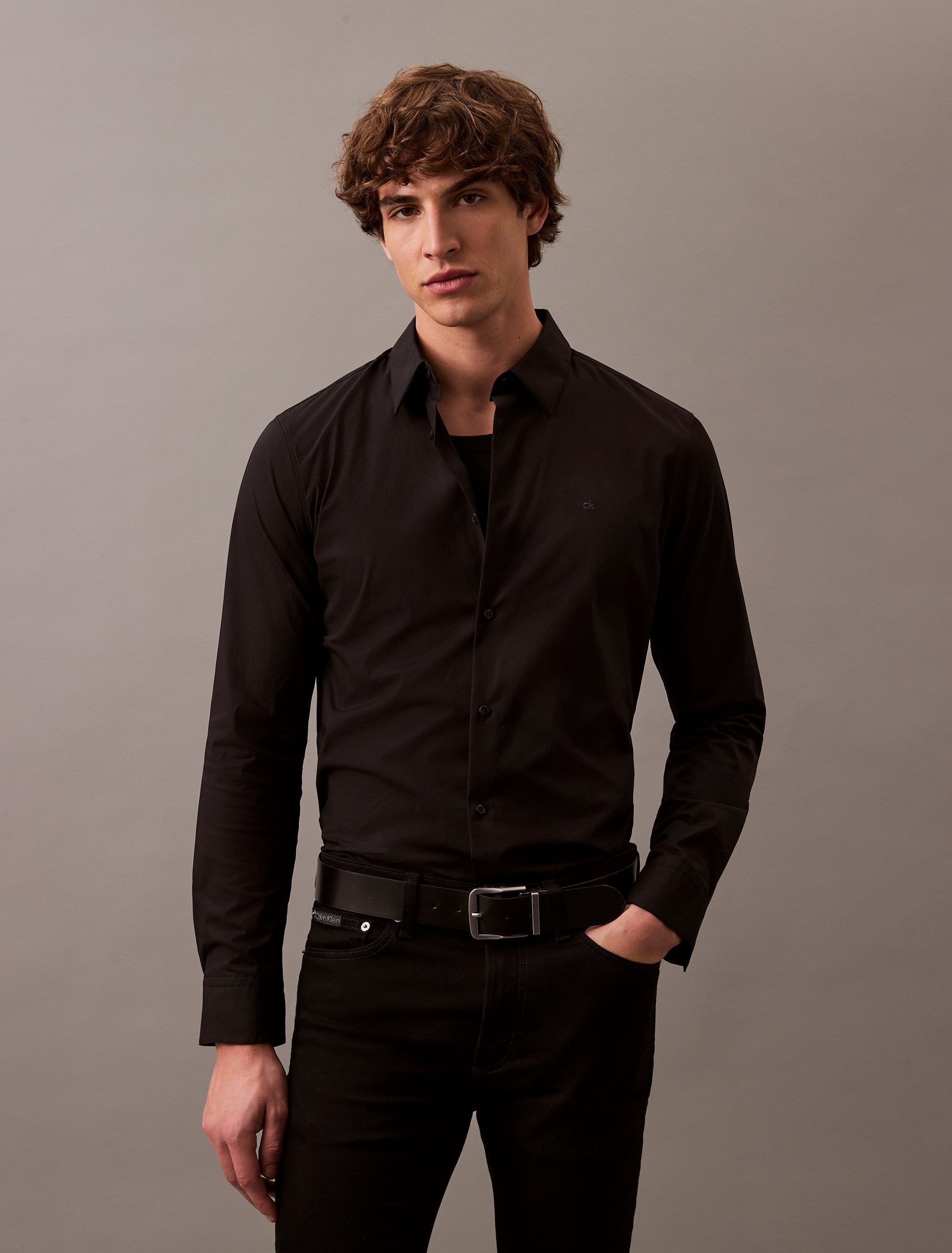 Calvin Klein Langarmhemd LONG SLEEVE SOLID günstig online kaufen