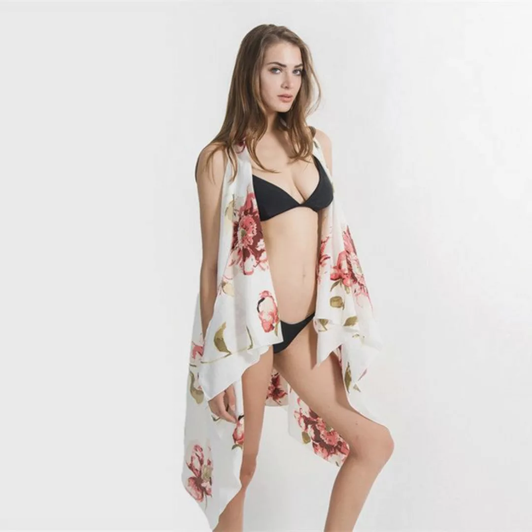 AUKUU Strandkleid Strand Bikini Cape Sonnenschutz Cardigan 130*142cm günstig online kaufen