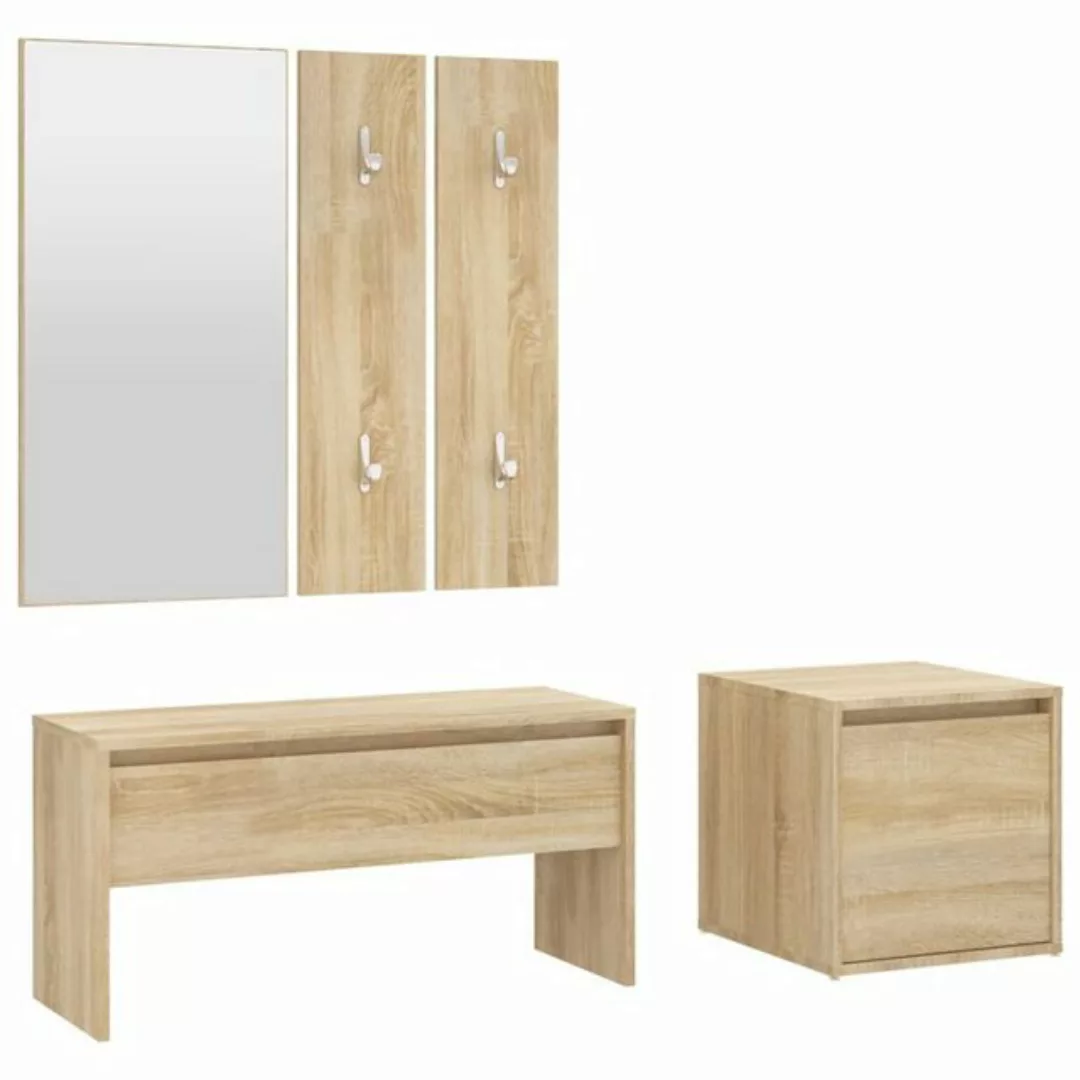 DOTMALL Kleiderschrank Flurmöbel-Set, Holzwerkstoff, Sonoma-Eiche günstig online kaufen