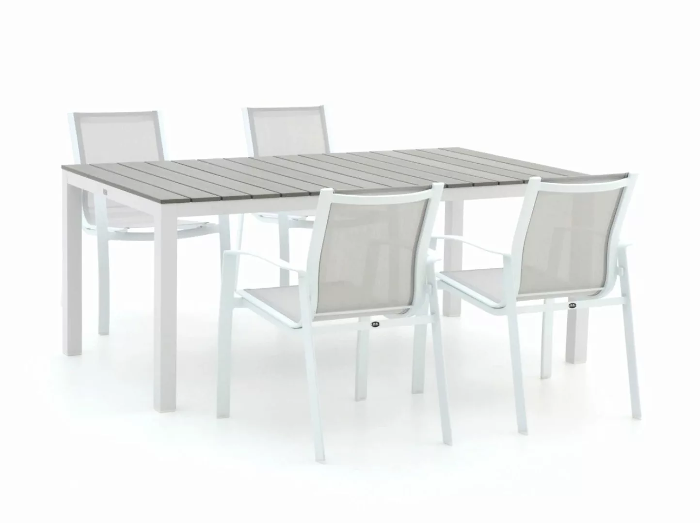 R&S Design Altea/Fidenza 183 cm Gartenmöbel-Set 5-teilig stapelbar günstig online kaufen