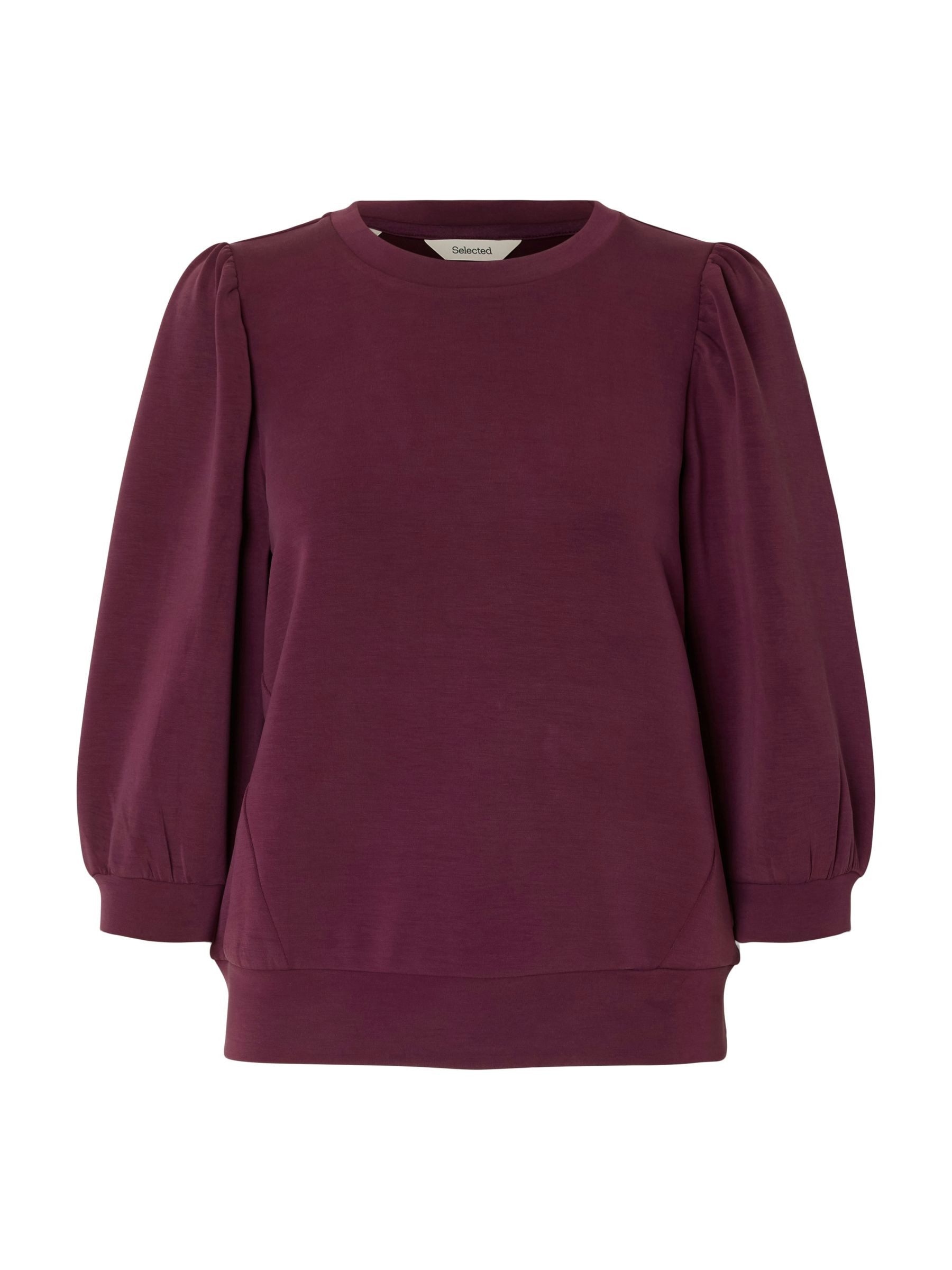 SELECTED FEMME Blusenshirt locker geschnitten Rundhalsausschnitt günstig online kaufen