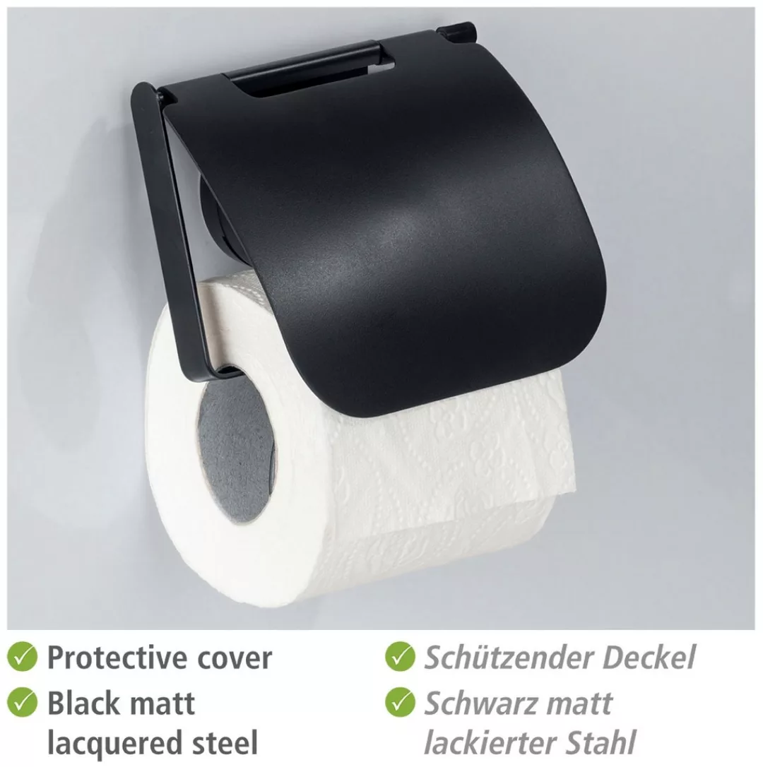 WENKO Toilettenpapierhalter "Static-Loc Plus Pavia", mit Deckel, Befestigen günstig online kaufen