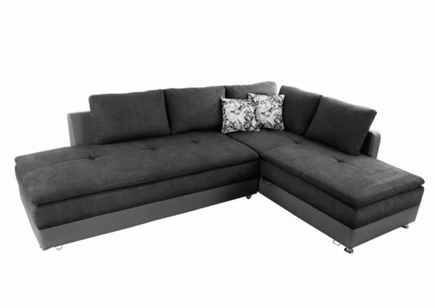 luma-home Ecksofa 15105, Dauerschläfer-Doppelbett 306x223 cm, Schwenkteil l günstig online kaufen