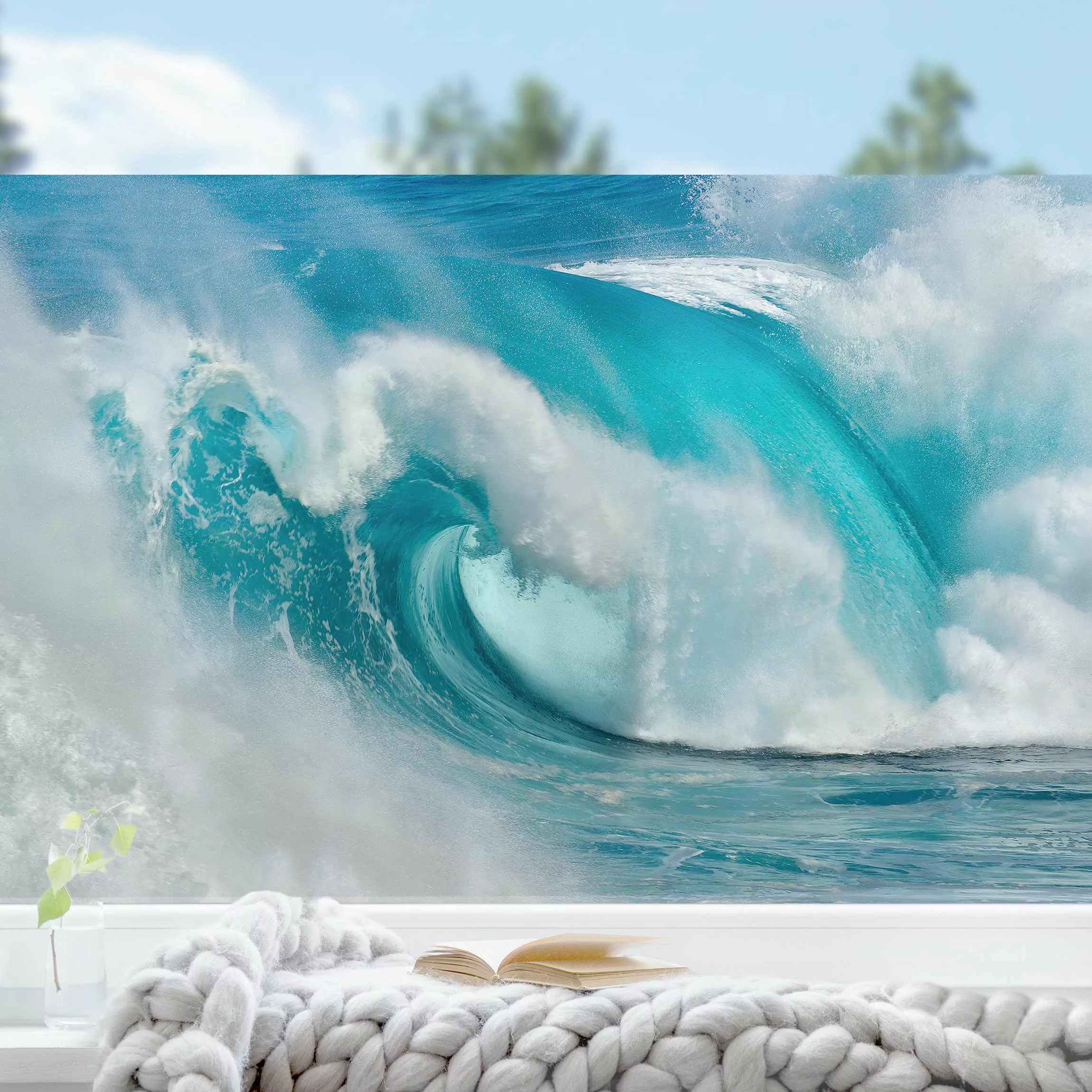 Fensterfolie Tosende Wellen günstig online kaufen