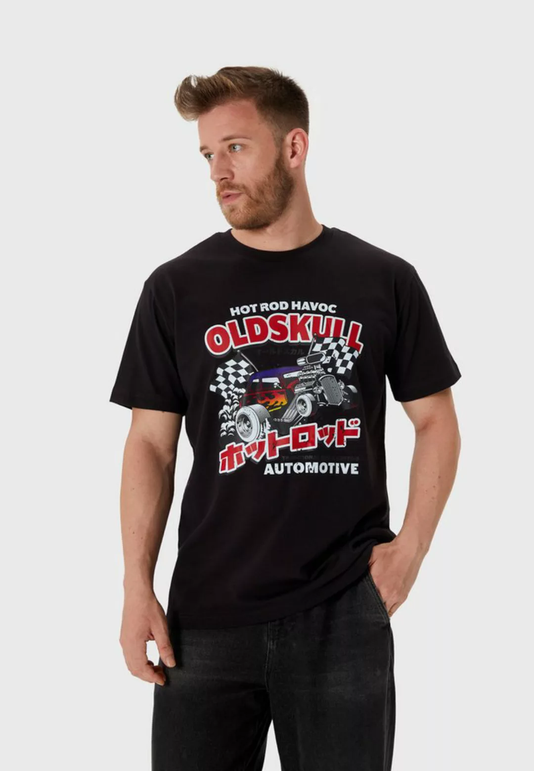 Oldskull T-Shirt Rtrip Moto Skull Logo Graphic günstig online kaufen