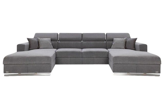 JVmoebel Ecksofa Wohnlandschaft Bettfunktion Stoff Ecksofa U-Form Couch, Ma günstig online kaufen