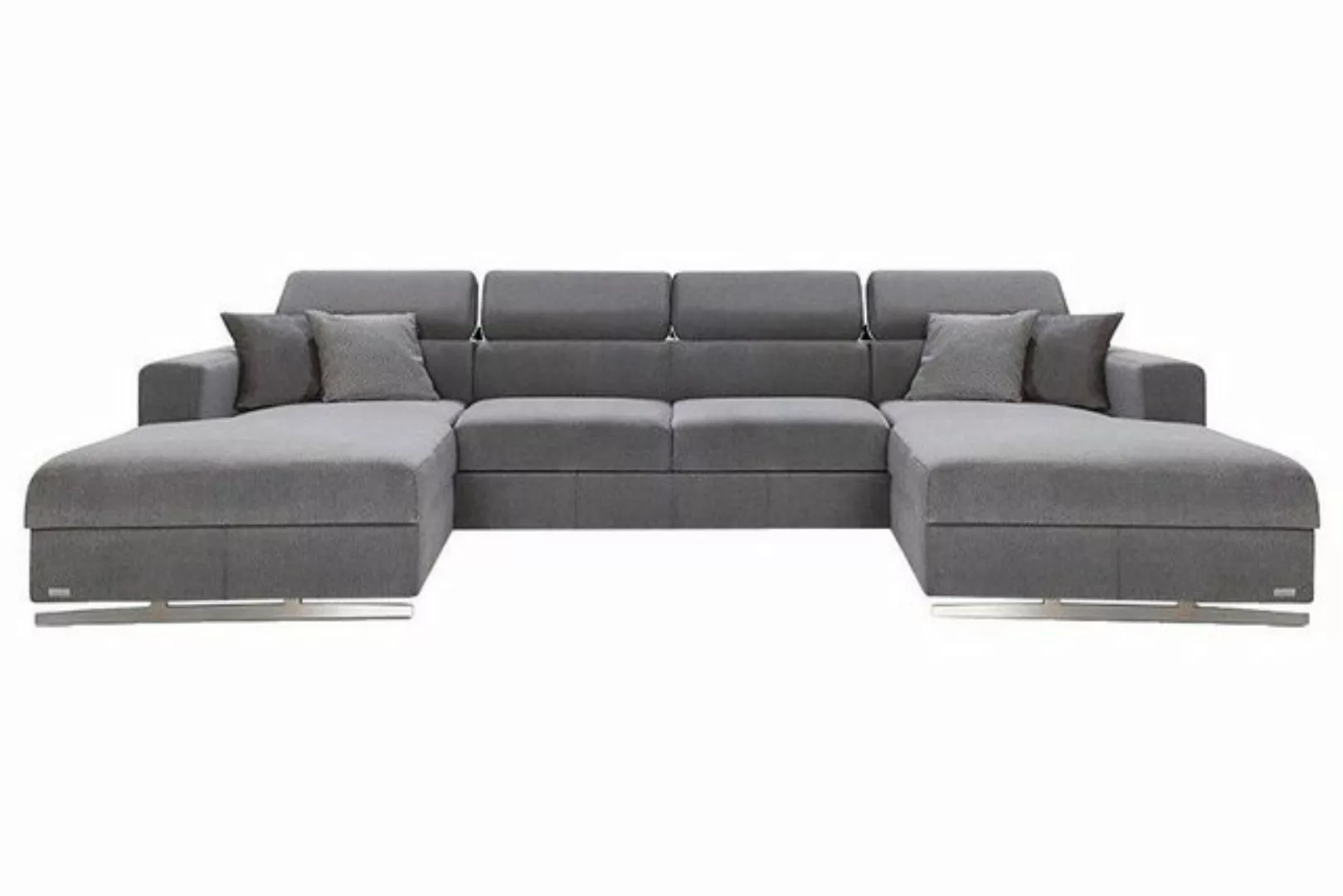 JVmoebel Ecksofa Wohnlandschaft Bettfunktion Stoff Ecksofa U-Form Couch, Ma günstig online kaufen