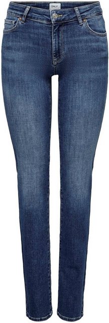 Only Damen Jeans ONLALICIA REG STRT DNM DOT879 - Straight Fit - Blau - Medi günstig online kaufen