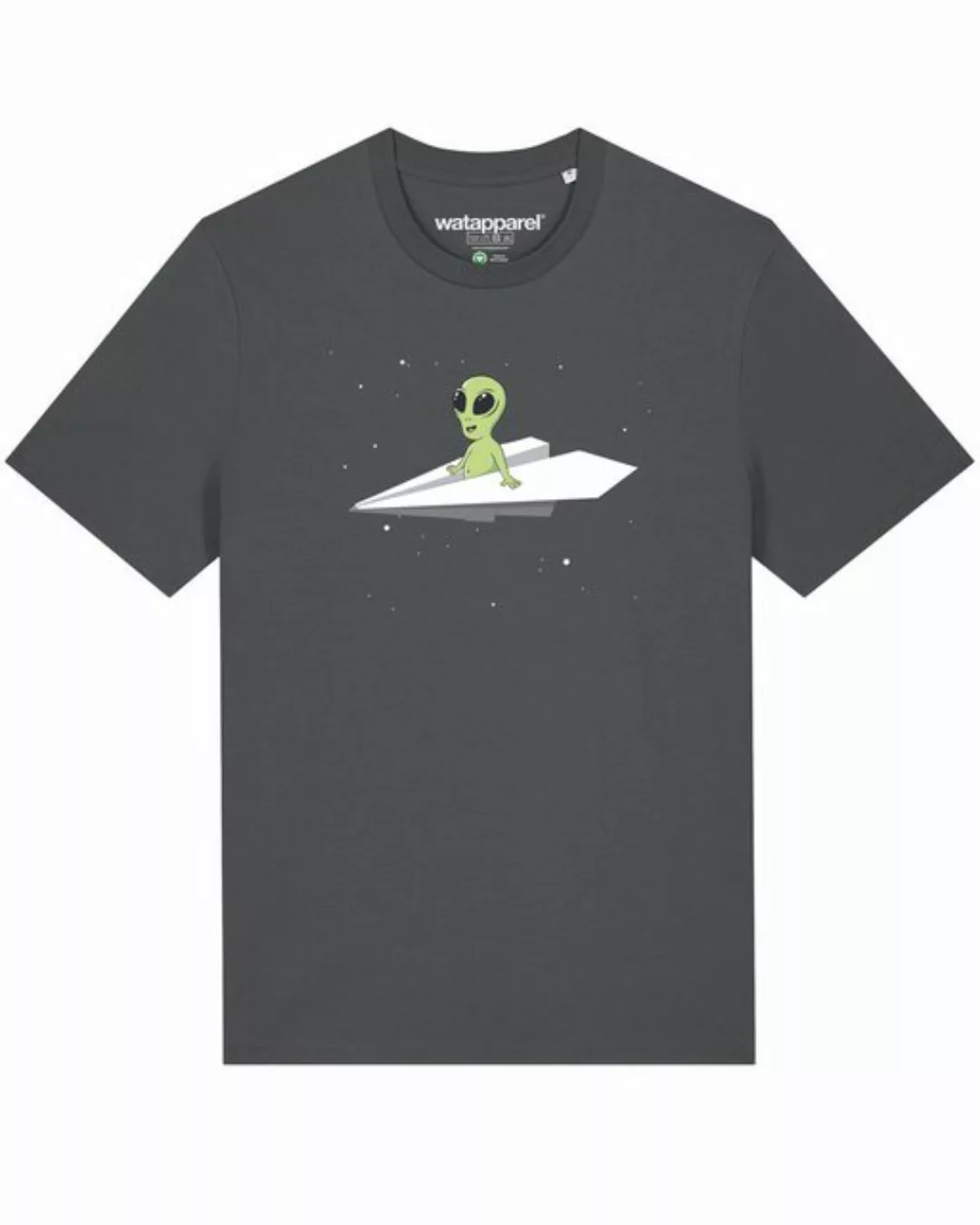 wat? Apparel Print-Shirt Alien on a paper plane (1-tlg) günstig online kaufen