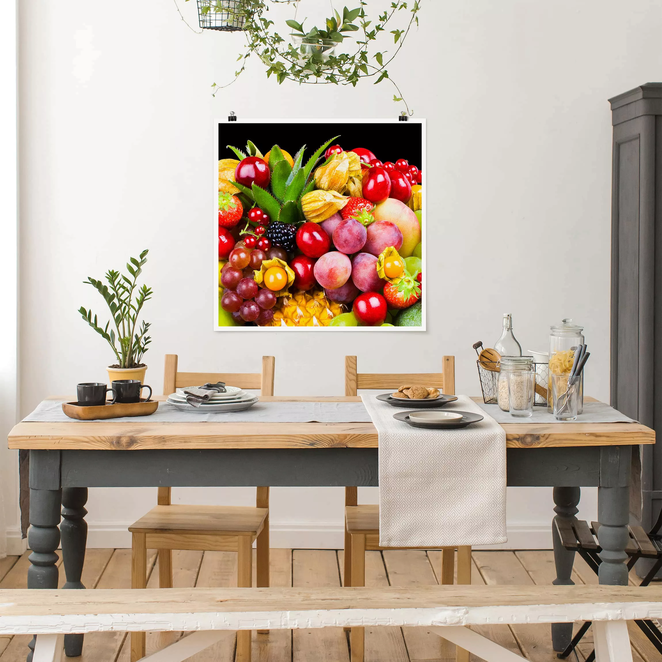 Poster Küche - Quadrat Fruit Bokeh günstig online kaufen