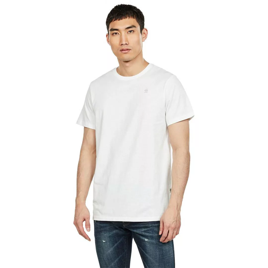 G-star Base-s Ribbed Kurzarm T-shirt XS White günstig online kaufen