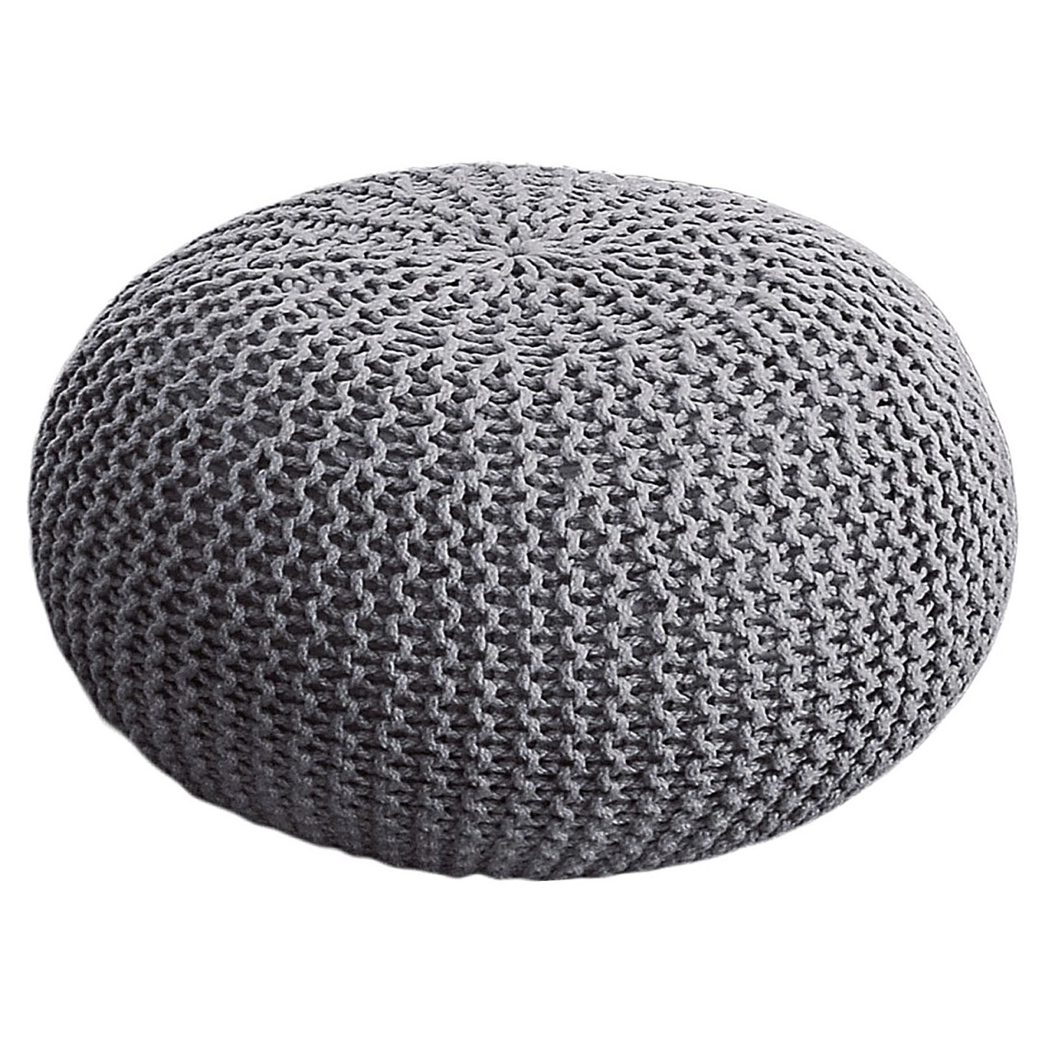 Casamia Premium Pouf Outdoor Sitzpouf Hocker 55x55x37cm Grau günstig online kaufen