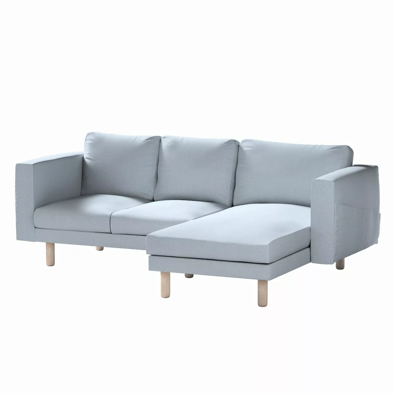 Bezug für Norsborg 3-Sitzer Sofa mit Recamiere, steingrau, Norsborg Bezug f günstig online kaufen