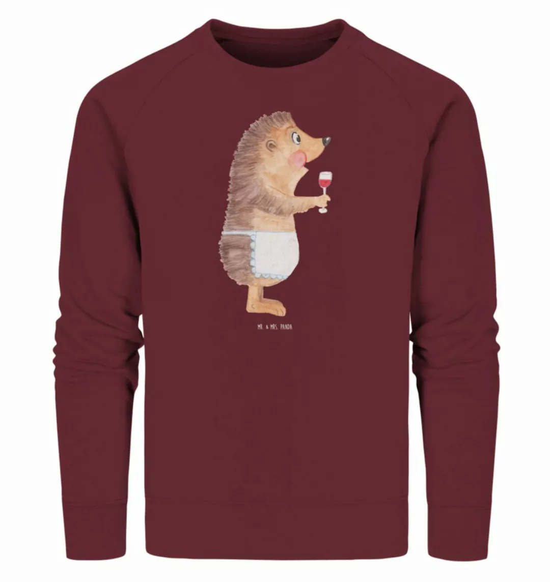 Mr. & Mrs. Panda Longpullover Größe XL Igel Wein - Burgundy - Geschenk, Tie günstig online kaufen