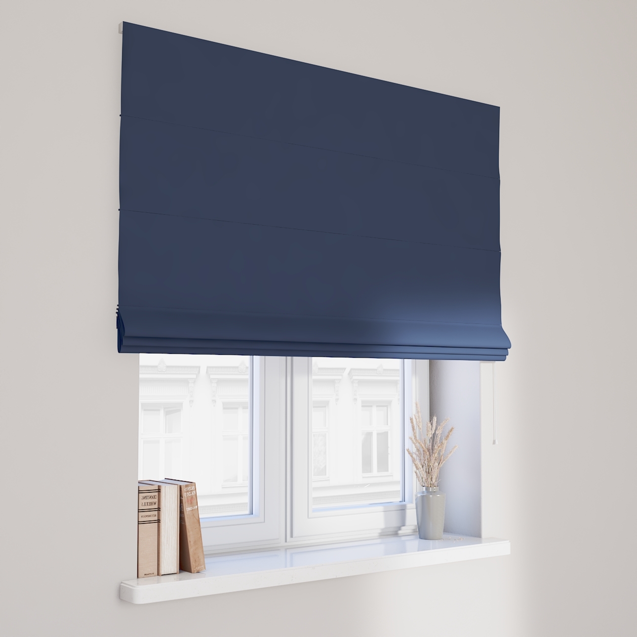 Dekoria Raffrollo Capri, dunkelblau, 120 x 160 cm günstig online kaufen