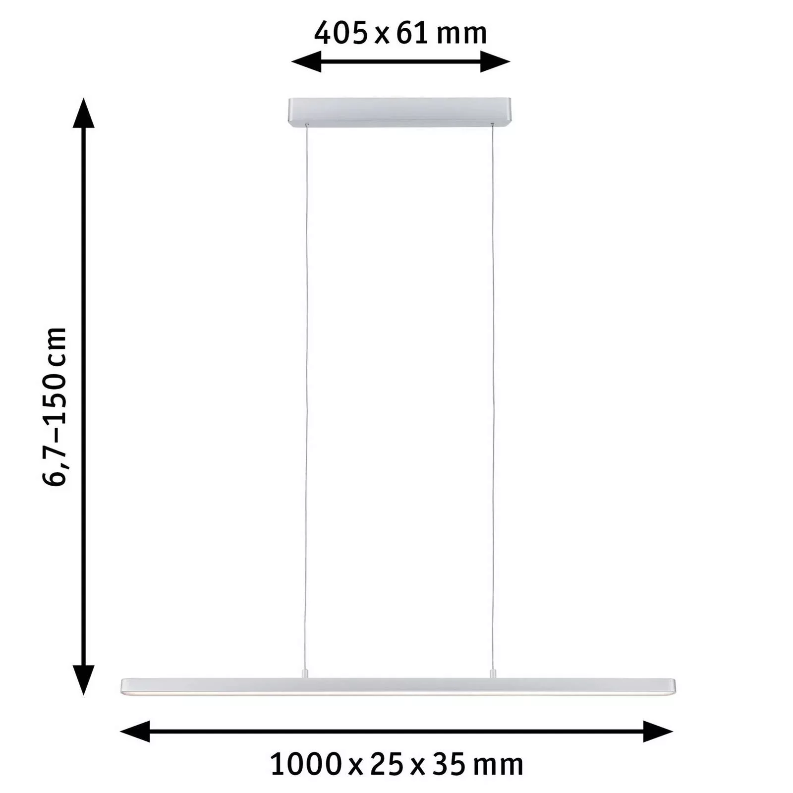 Smart Home Bluetooth LED Pendelleuchte Lento tunable White in Chrom-matt 4x günstig online kaufen