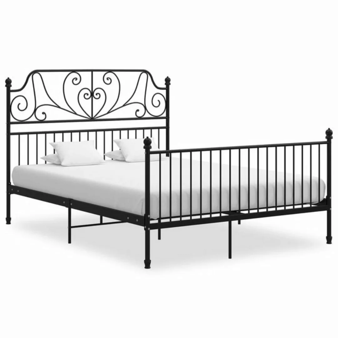 furnicato Bett Bettgestell Schwarz Metall 140x200 cm günstig online kaufen