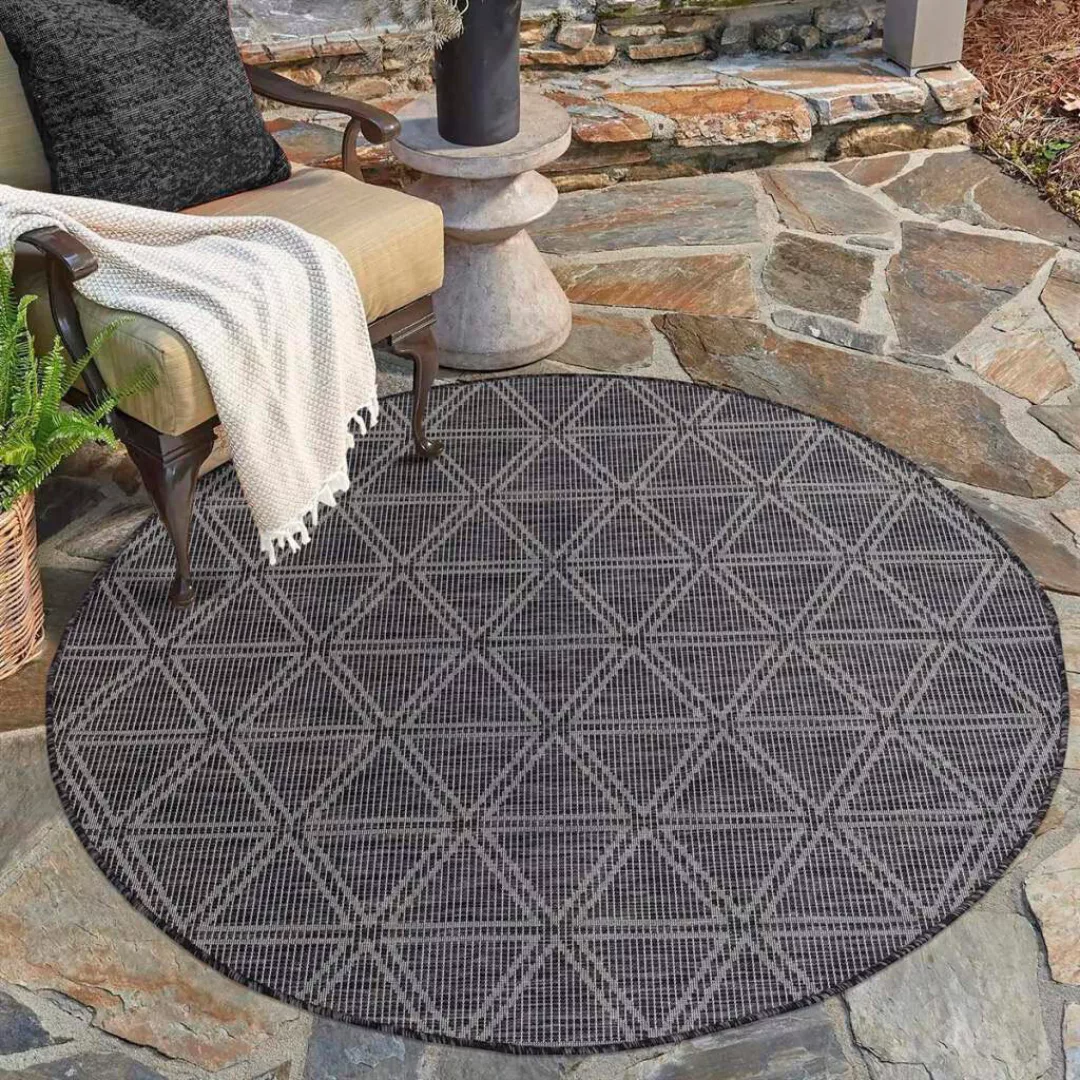 Carpet City Teppich »Palm«, rund, Wetterfest & UV-beständig, für Balkon, Te günstig online kaufen