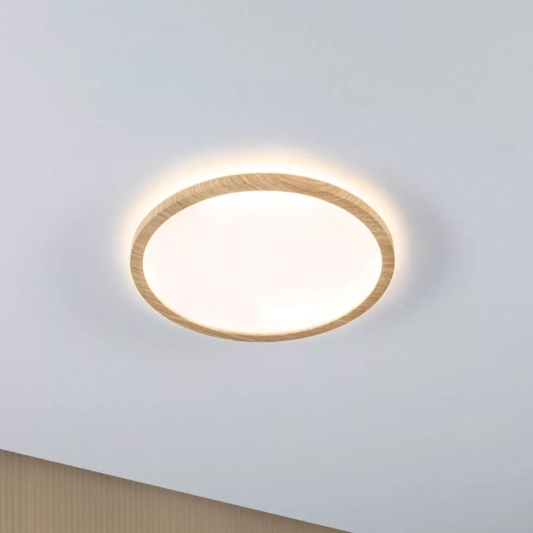 Paulmann LED Panel »Atria Shine IP44 16W 3000K 293mm Eiche Kunststoff«, 1 f günstig online kaufen