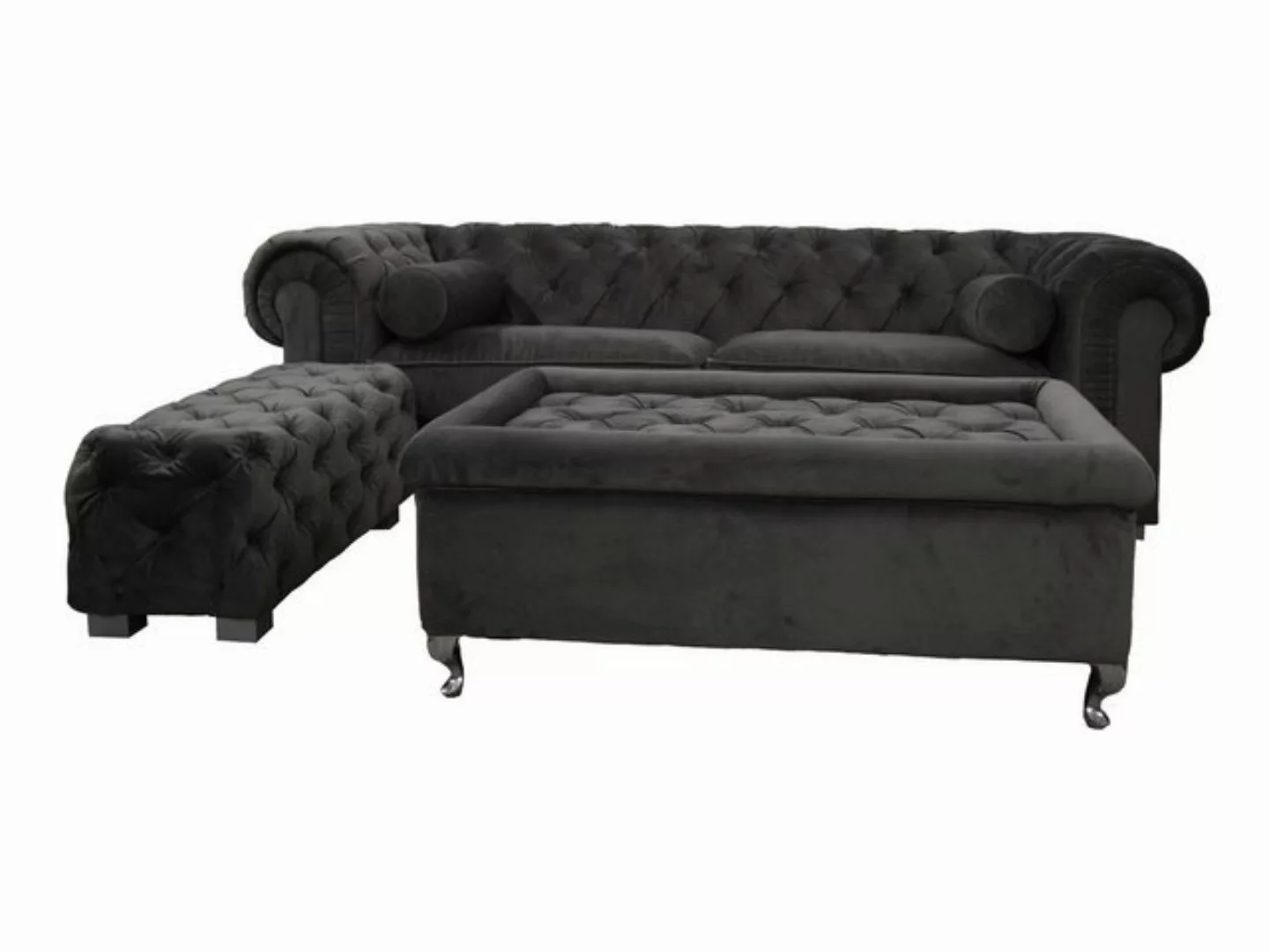 Xlmoebel Sofa Dreisitzer Polster Designer Couch Chesterfield Sofa Garnitur günstig online kaufen