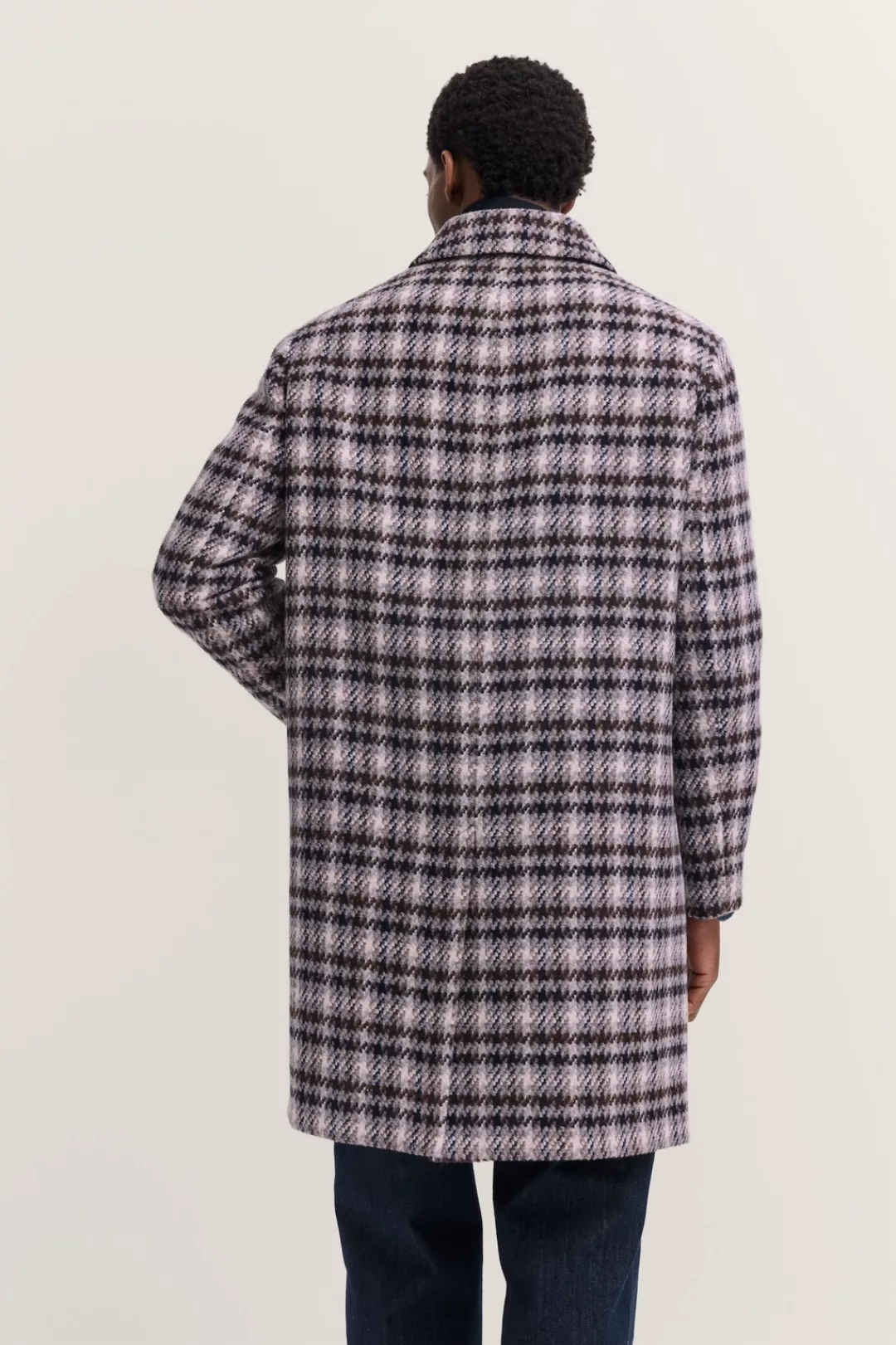 bugatti Langmantel "Wollmix", kariert mit Umlegekragen und Modern Fit günstig online kaufen