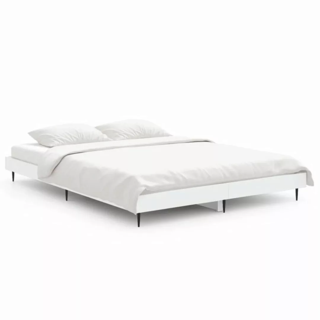 furnicato Bett Bettgestell Weiß 140x190 cm Holzwerkstoff günstig online kaufen
