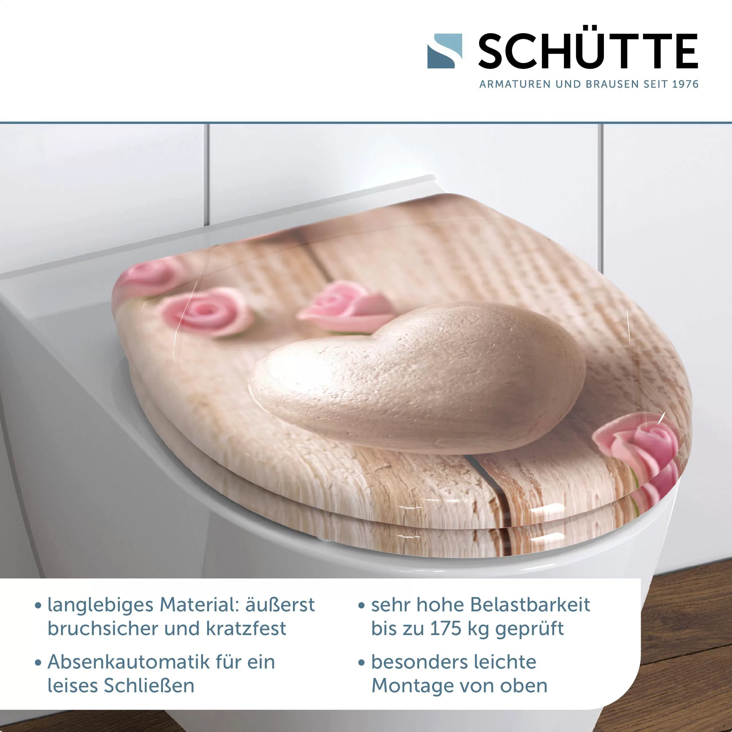Schütte WC-Sitz "Romantik", Duroplast, mit Absenkautomatik und Schnellversc günstig online kaufen