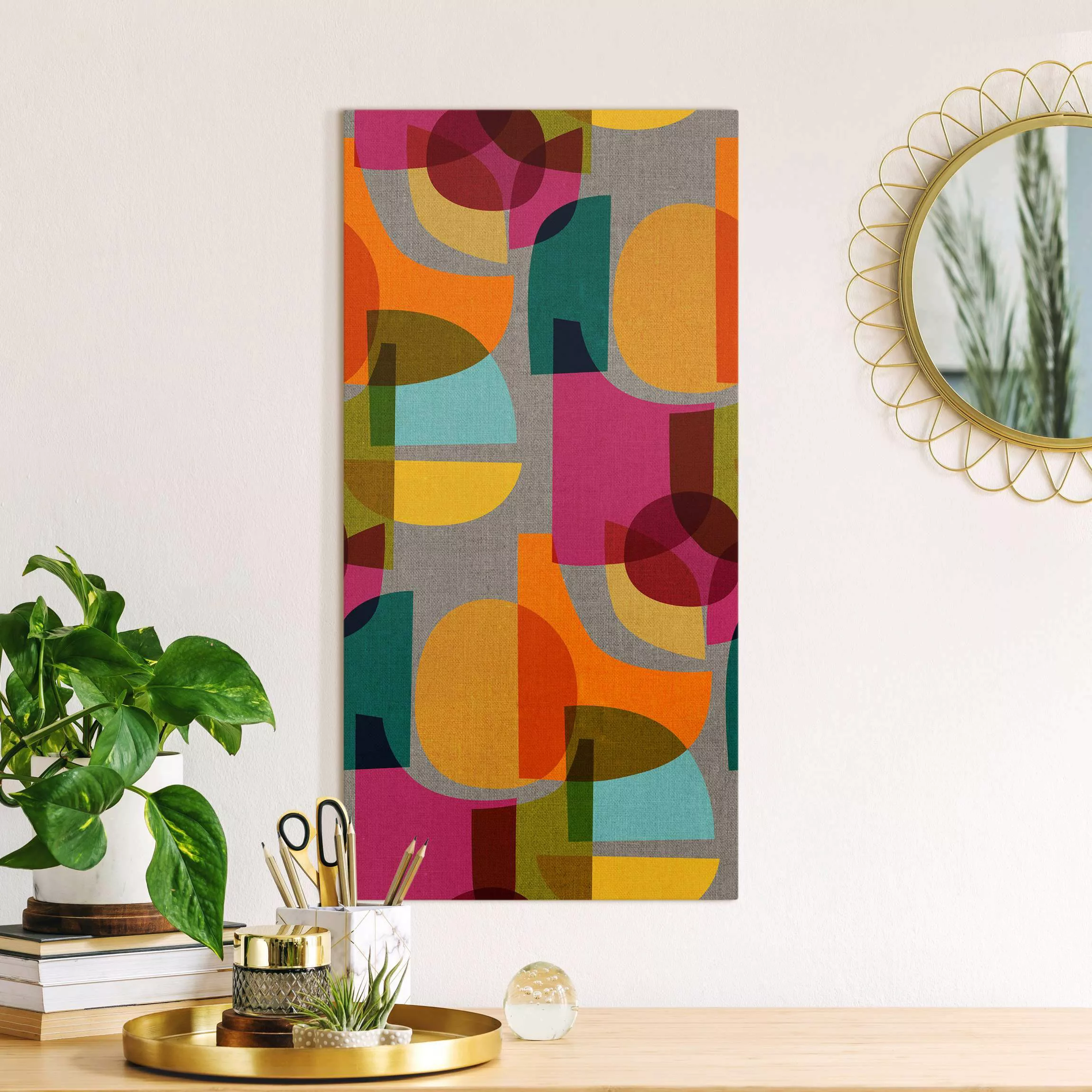 Leinwandbild Mid Century Kaleidoskop günstig online kaufen