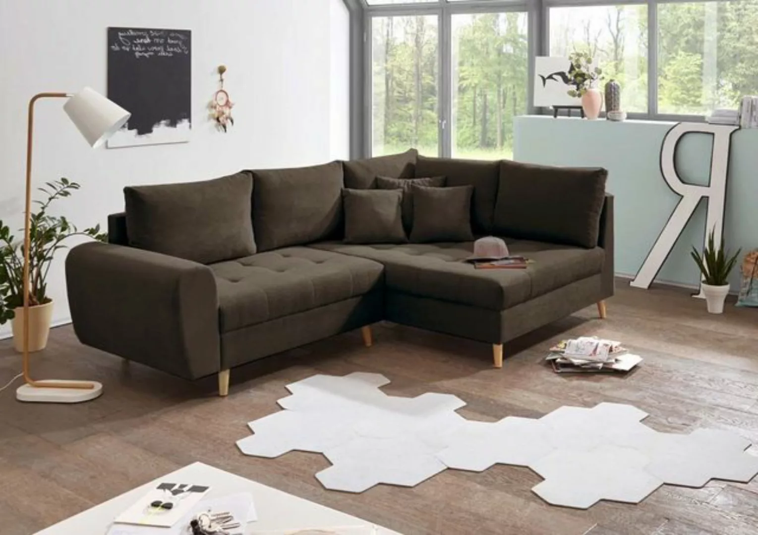 ED EXCITING DESIGN Ecksofa, Alice Ecksofa 249x175 cm Couch Eckcouch Sofa St günstig online kaufen