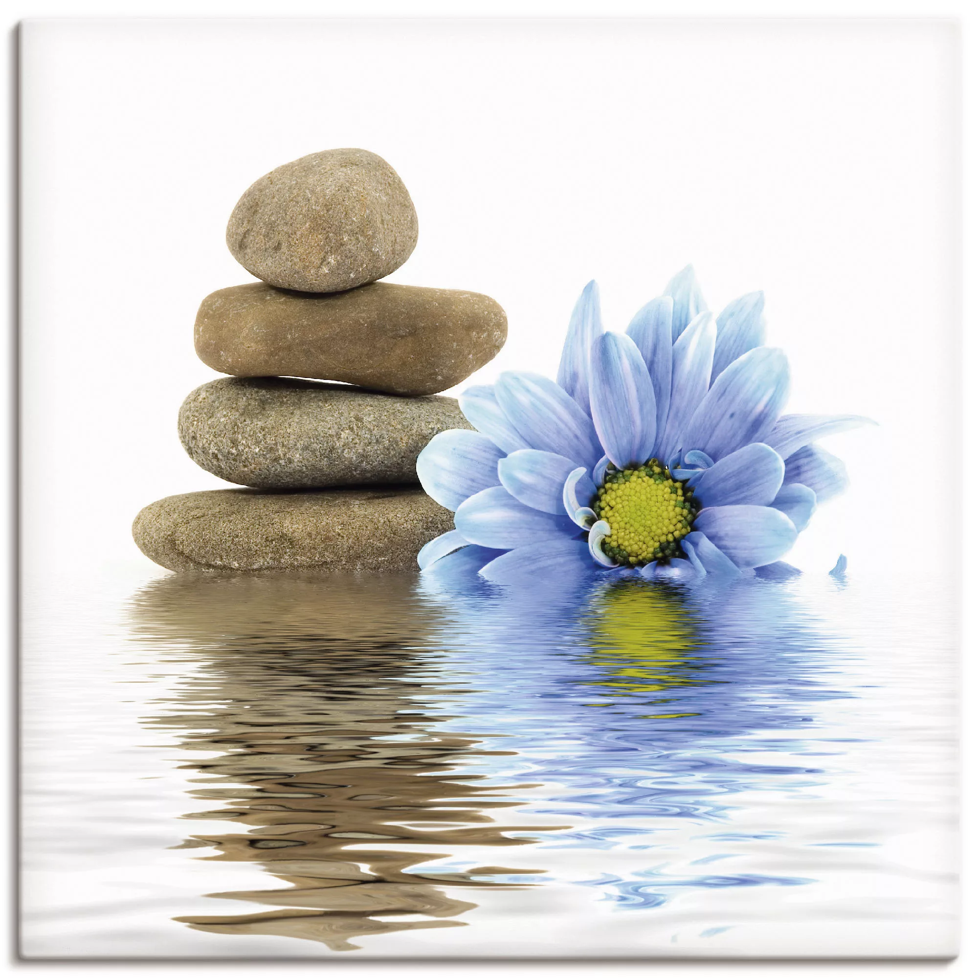 Artland Wandbild »Therapie-Steine mit einzelnen Blumen«, Zen, (1 St.), als günstig online kaufen