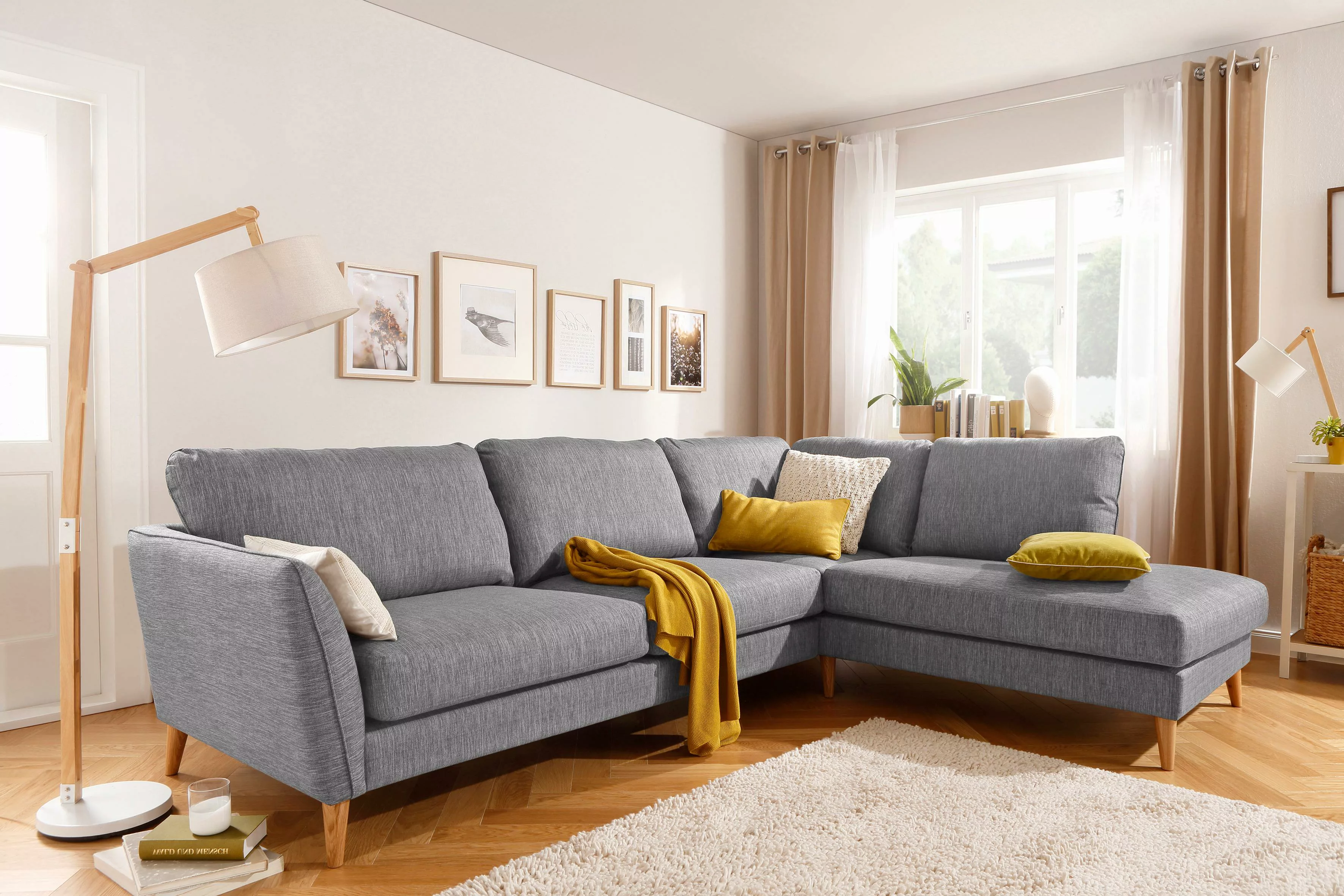 Home affaire Ecksofa MARSEILLE 278/202 cm, L-Form, Ottom. rechts/links, mit günstig online kaufen