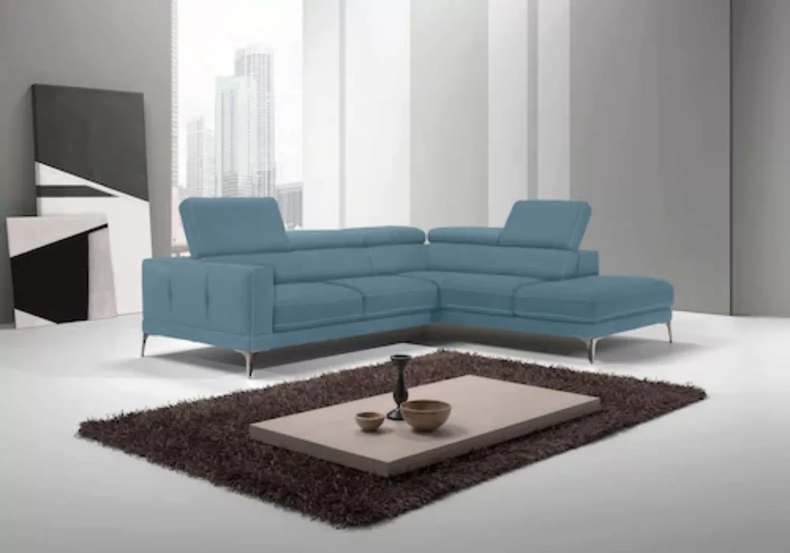 Egoitaliano Ecksofa »Claudie, Designsofa mit extrakomfortablem Sitzkomfort« günstig online kaufen