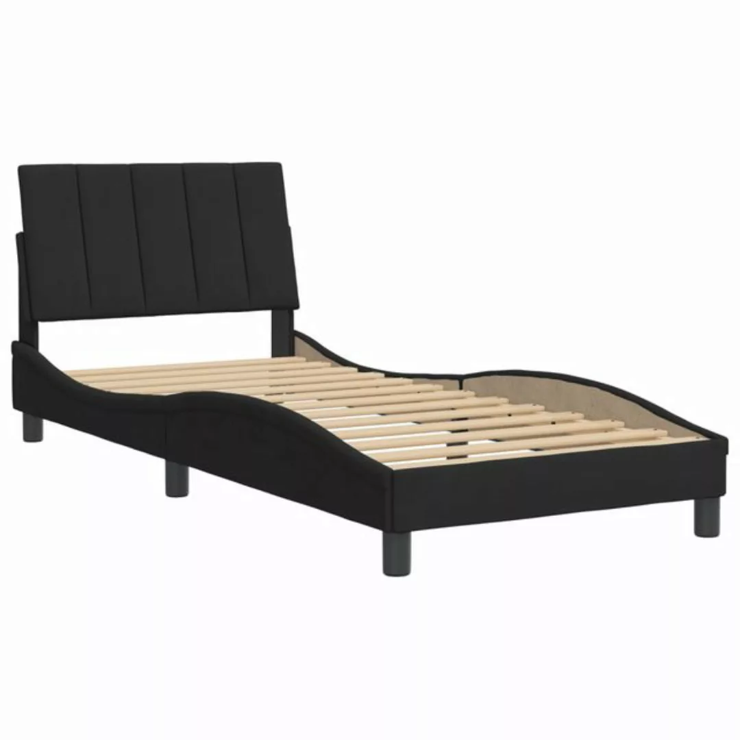 vidaXL Bett Bettgestell mit Kopfteil Schwarz 90x190 cm Samt günstig online kaufen