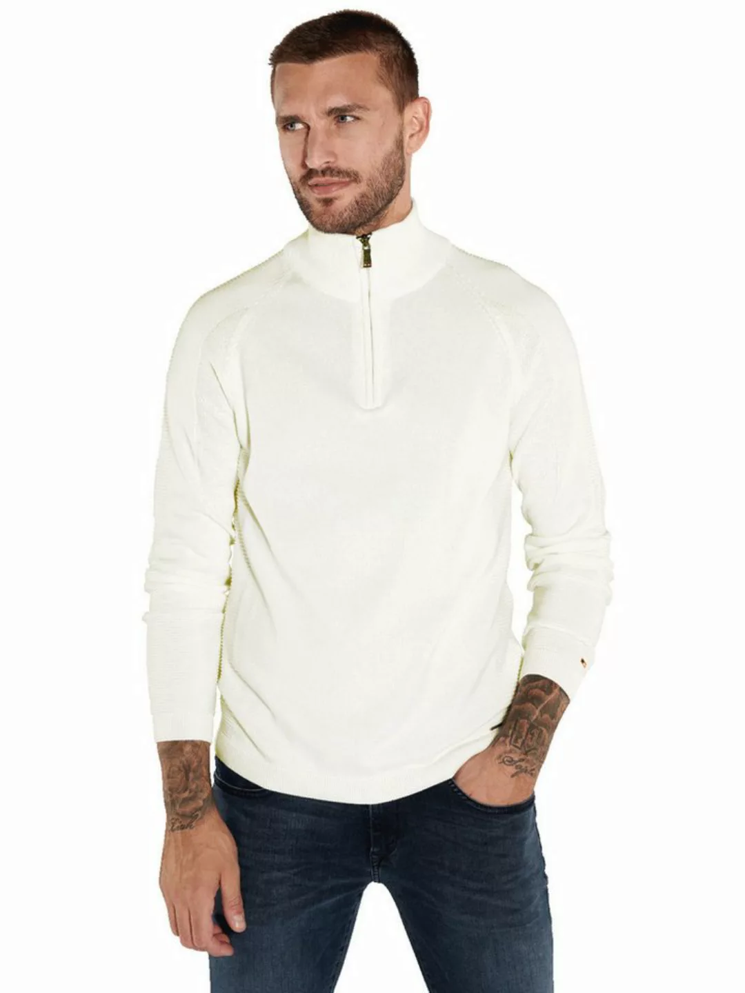 emilio adani Stehkragenpullover Pullover mit Polo-Kragen günstig online kaufen