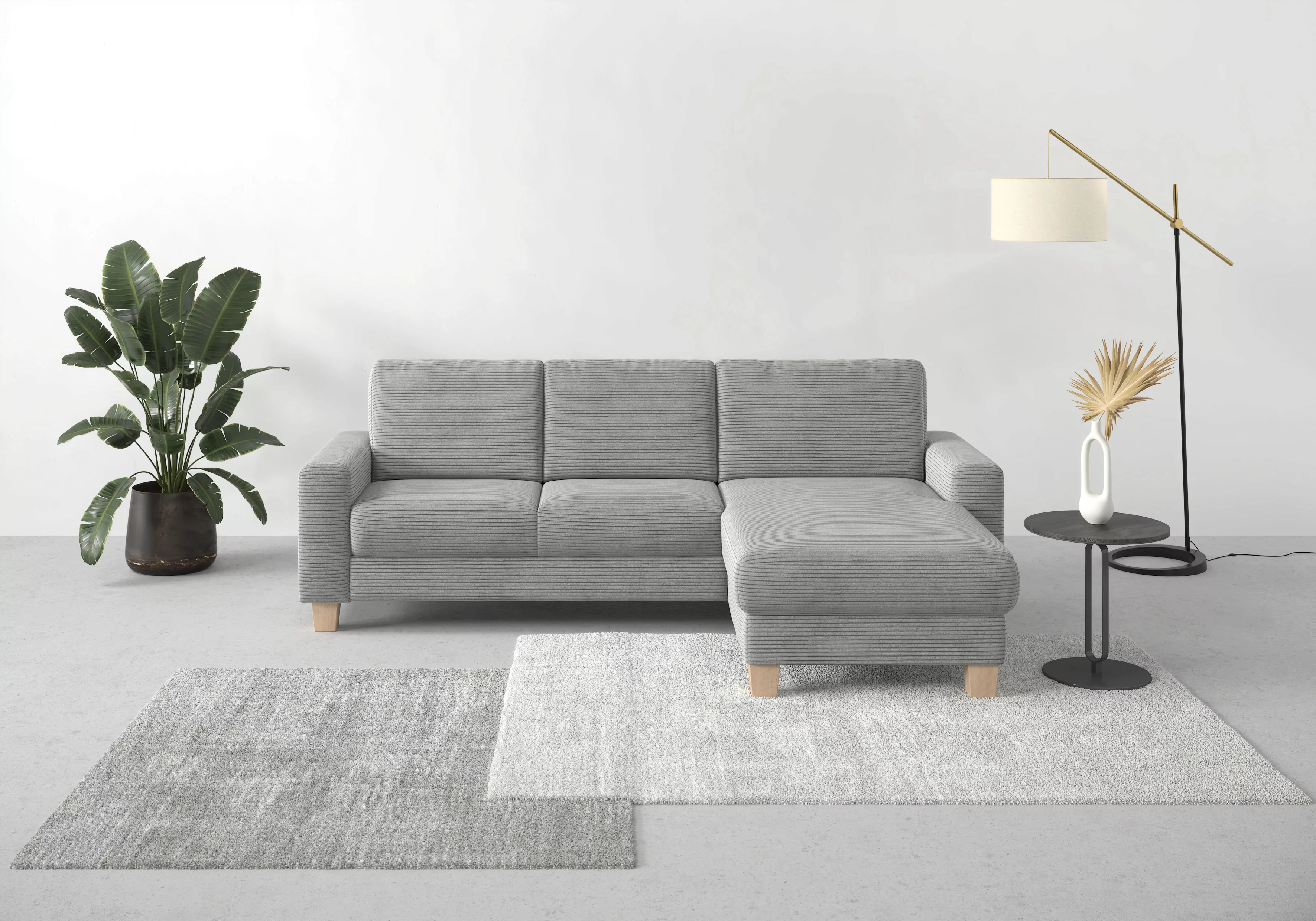 Home affaire Ecksofa "Summer L-Form", mit Recamiere, mit oder ohne Bettfunk günstig online kaufen