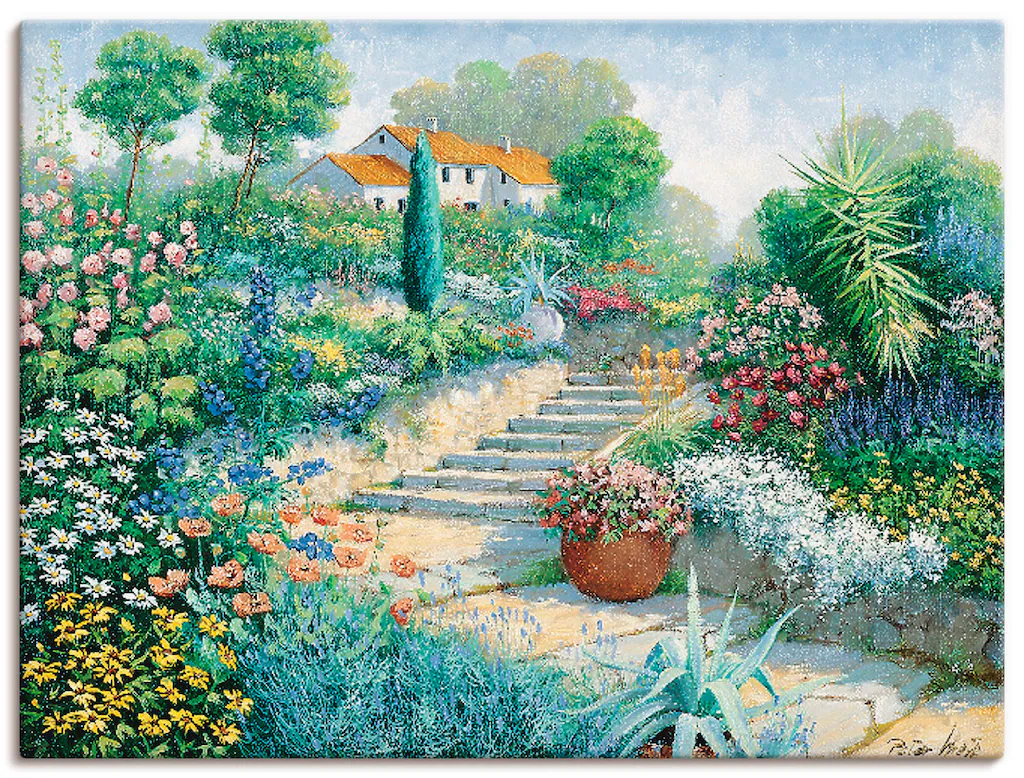 Artland Leinwandbild »Überall Blumen«, Garten, (1 St.), auf Keilrahmen gesp günstig online kaufen