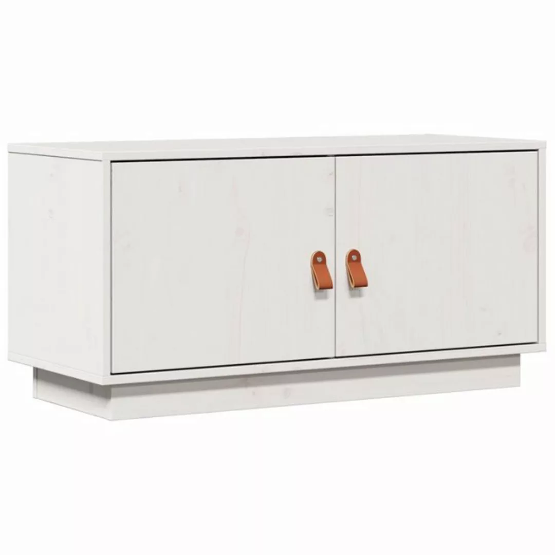 vidaXL TV-Schrank TV-Schrank Weiß 80x34x40 cm Massivholz Kiefer (1-St) günstig online kaufen