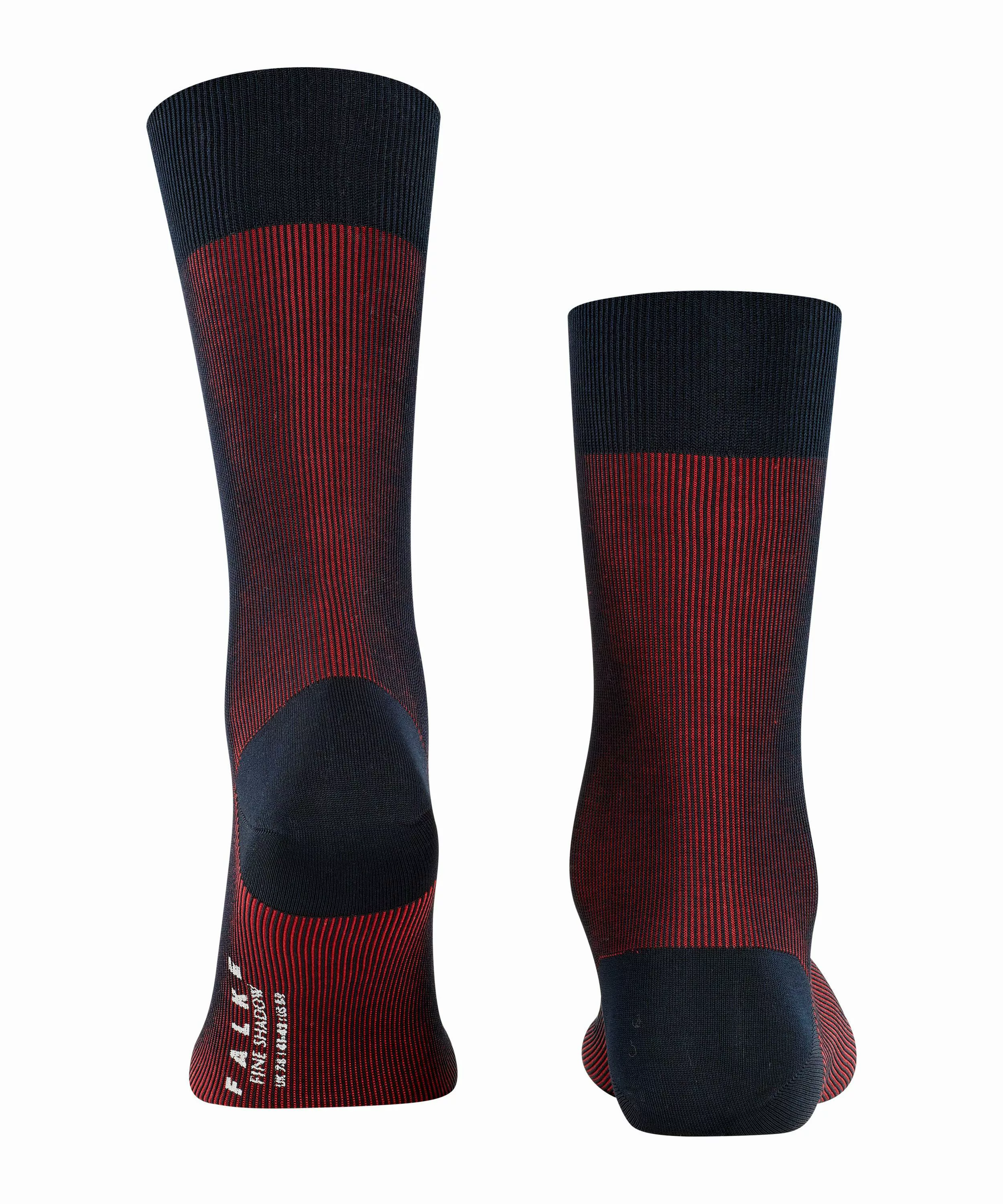 FALKE Fine Shadow Herren Socken, 39-40, Blau, Rippe, Baumwolle, 13141-63760 günstig online kaufen