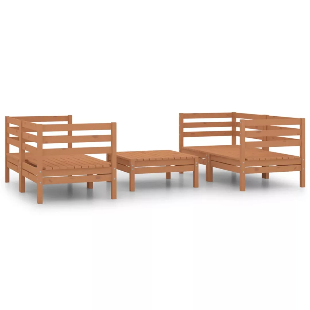 5-tlg. Garten-lounge-set Honigbraun Massivholz Kiefer günstig online kaufen