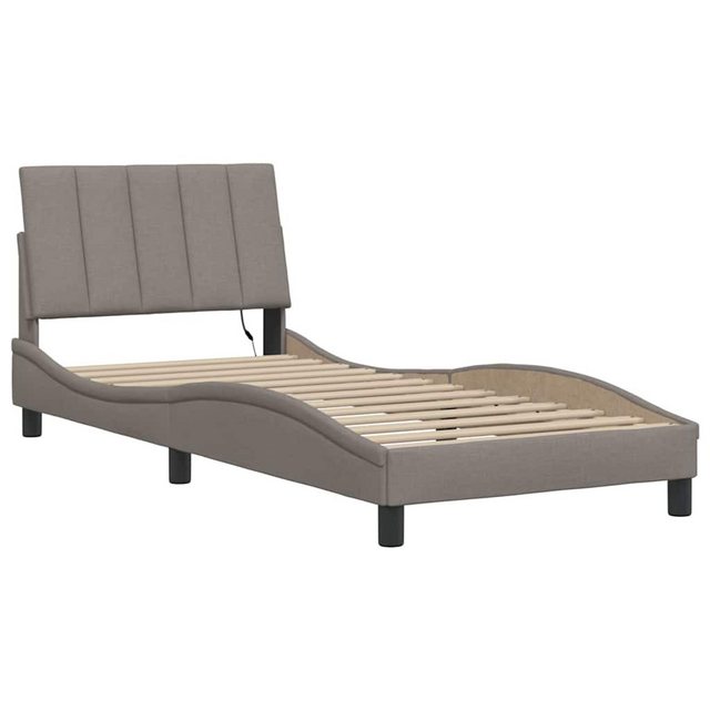 vidaXL Bett Bettgestell ohne Matratze Taupe 80x200 cm Stoff günstig online kaufen