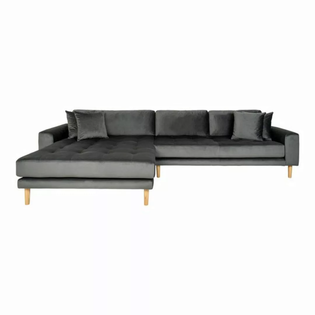 ebuy24 Sofa Lido Loungesofa linksgewendet mit 4 Kissen, grau., 1 Teile günstig online kaufen