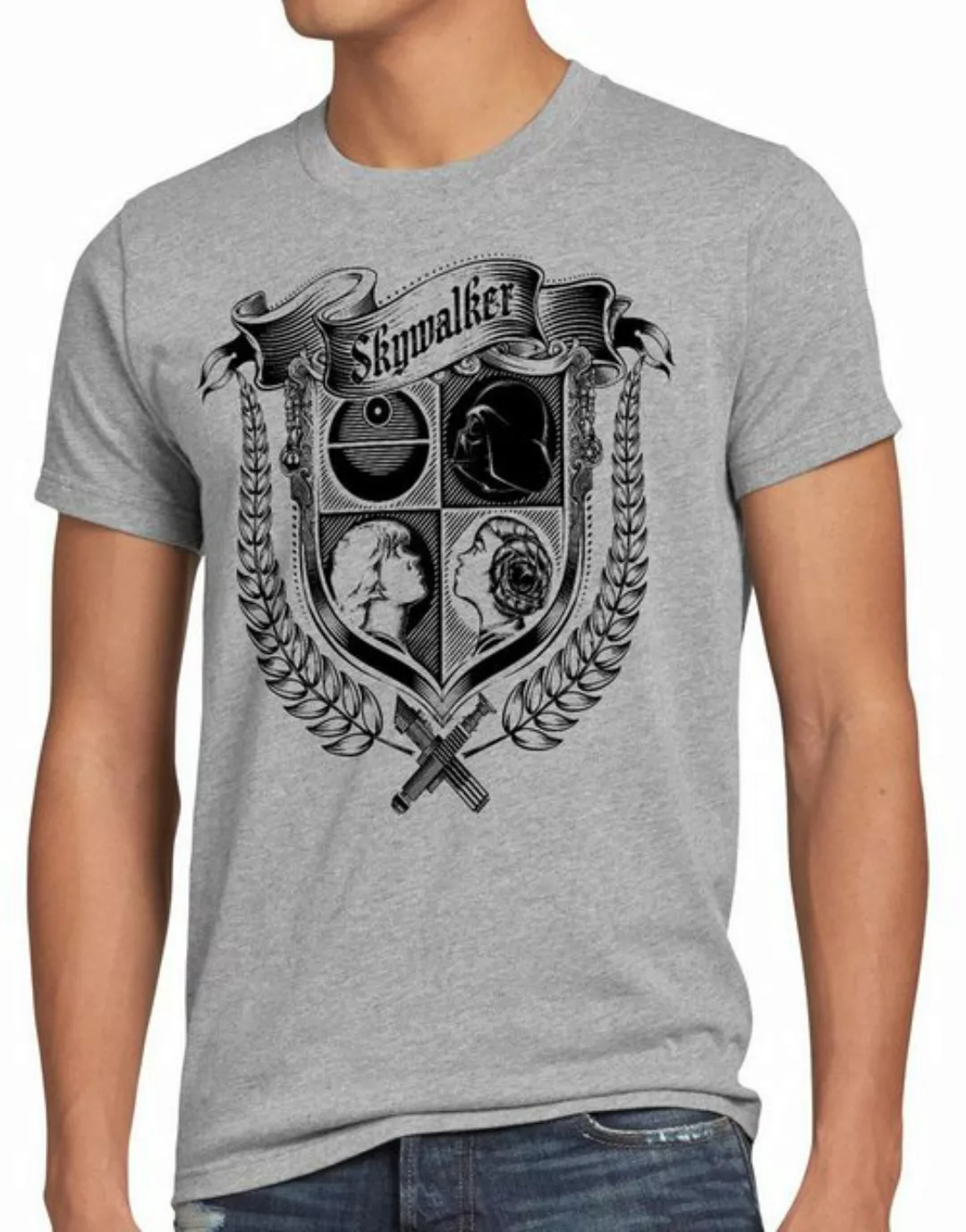 style3 Print-Shirt Herren T-Shirt Skywalker Wappen star krieg rebelliob yod günstig online kaufen