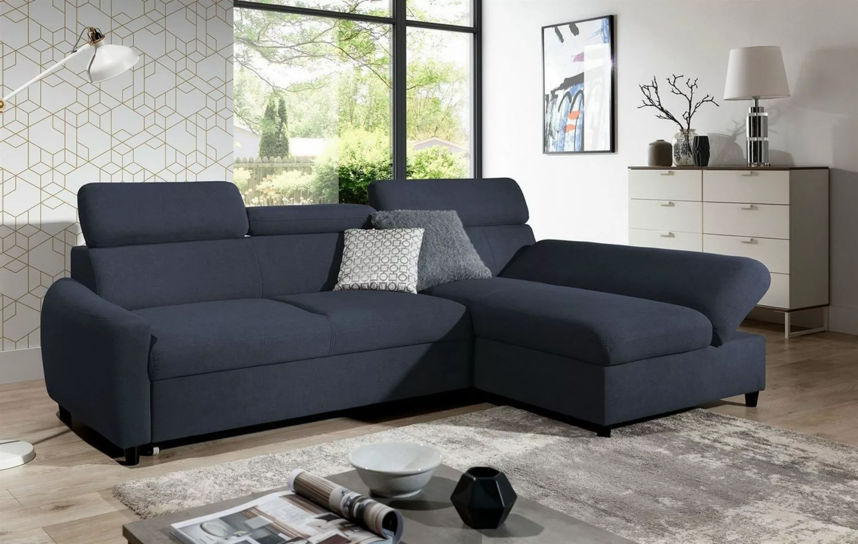 Fun Möbel Ecksofa Schlafsofa Sofa ANTON XS in Stoff Esito, Inkl. Bettkasten günstig online kaufen