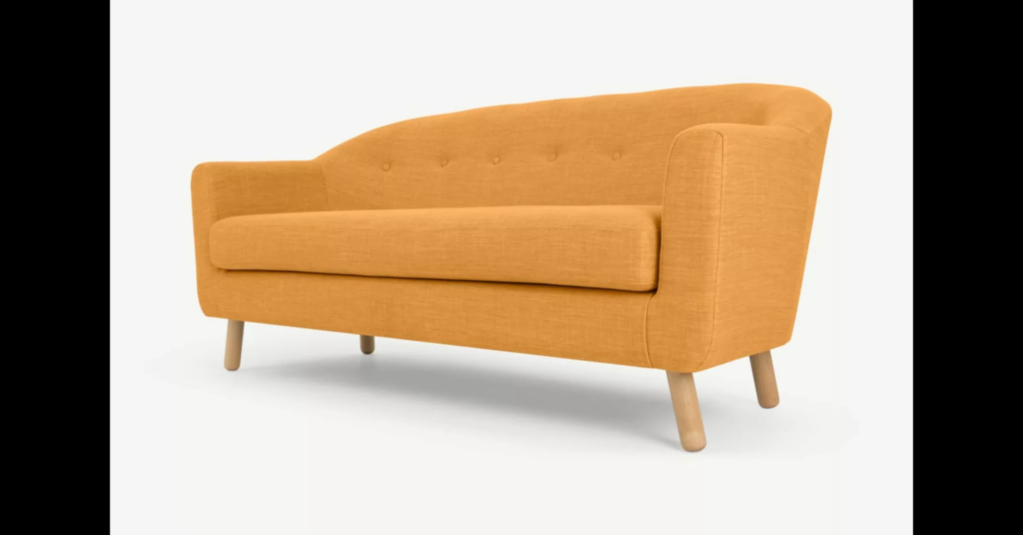 Lottie 3-Sitzer Sofa, Honiggelb - MADE.com günstig online kaufen