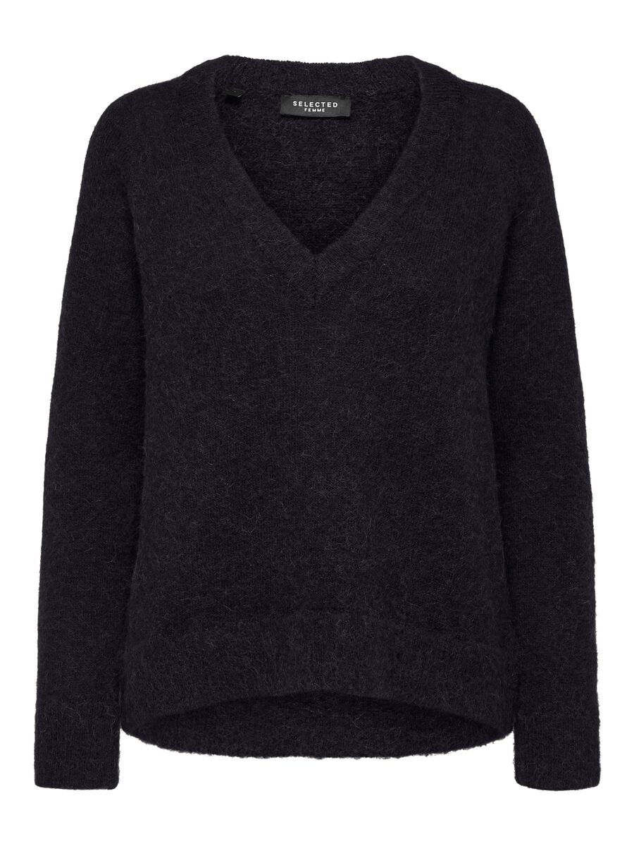 Selected Lulu V-ausschnitt Sweater XL Black günstig online kaufen