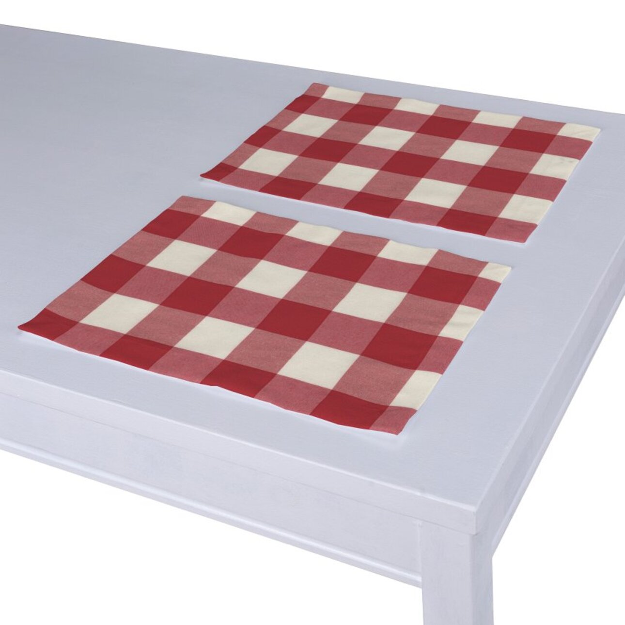 Tischset 2 Stck., ecru-rot kariert, 30 x 40 cm, Quadro (136-18) günstig online kaufen
